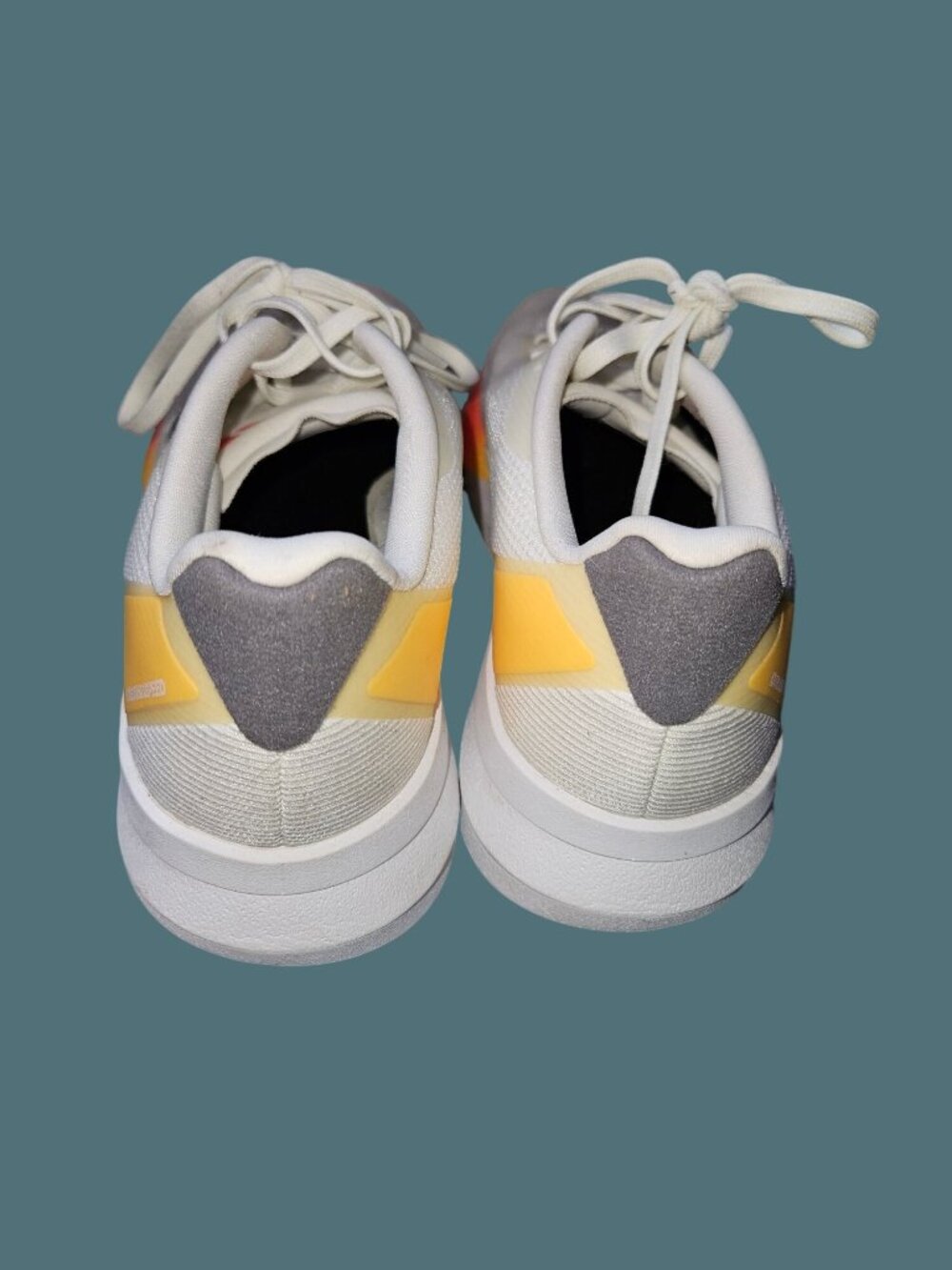 Adidas Duramo Speed Ivory/Iron Metallic/Spark Running Sneakers Women 10.5 - Picture 6 of 10